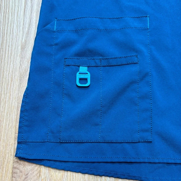 Carhartt Dark Teal  Scrub Top - Picture 3 of 8